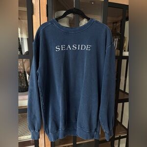 Seaside 30A comfort colors crewneck pullover navy sweatshirt long sleeve unisex